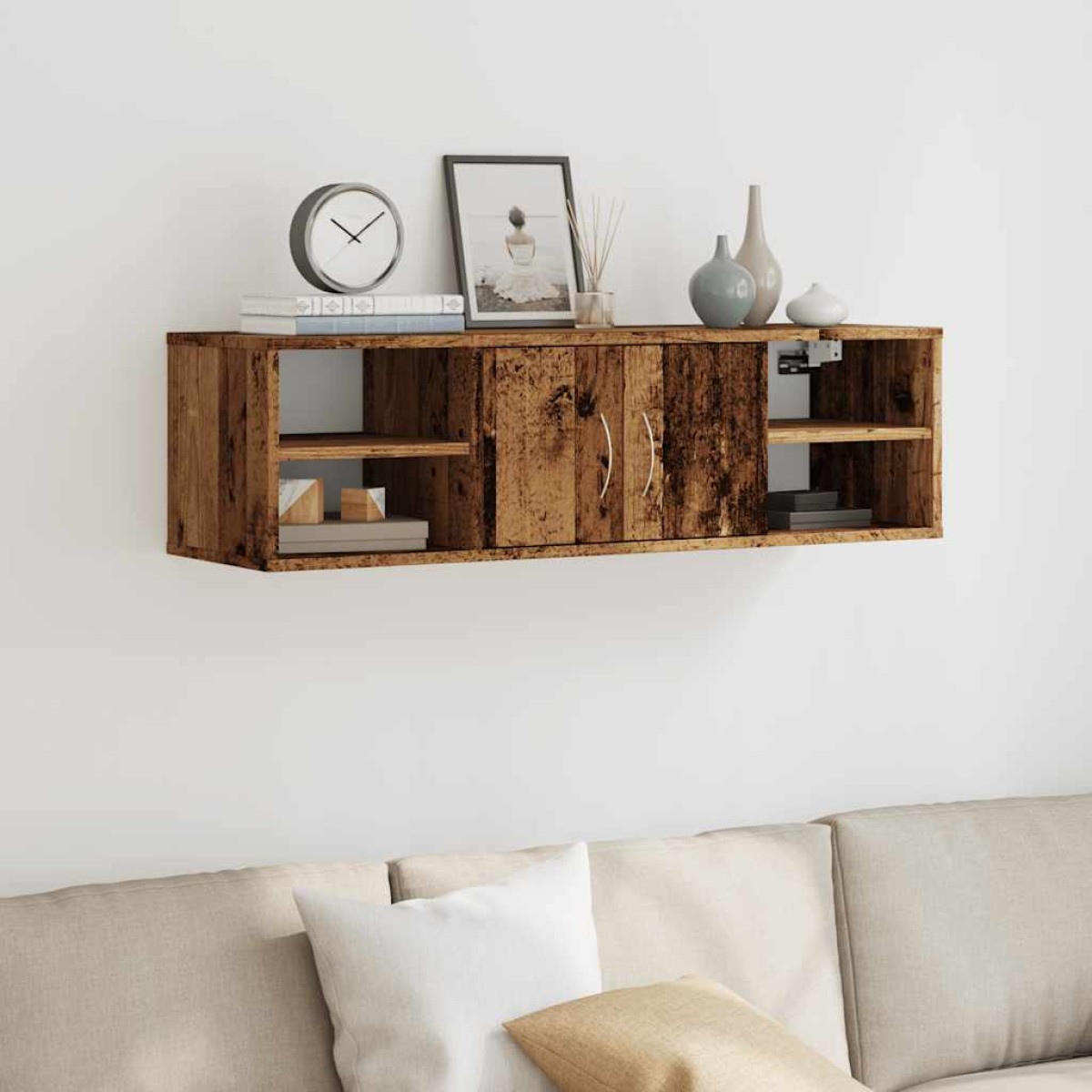 ντουλάπι τοίχου vidaXL Παλιό ξύλο 101x30x29 cm Κατασκευασμένο ξύλο