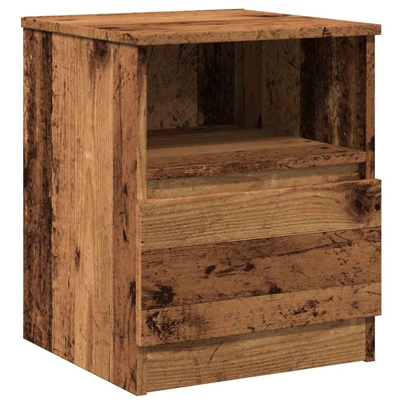 vidaXL ντουλάπι κομοδίνου Παλιό ξύλο 40x40x50 cm Κατασκευασμένο ξύλο