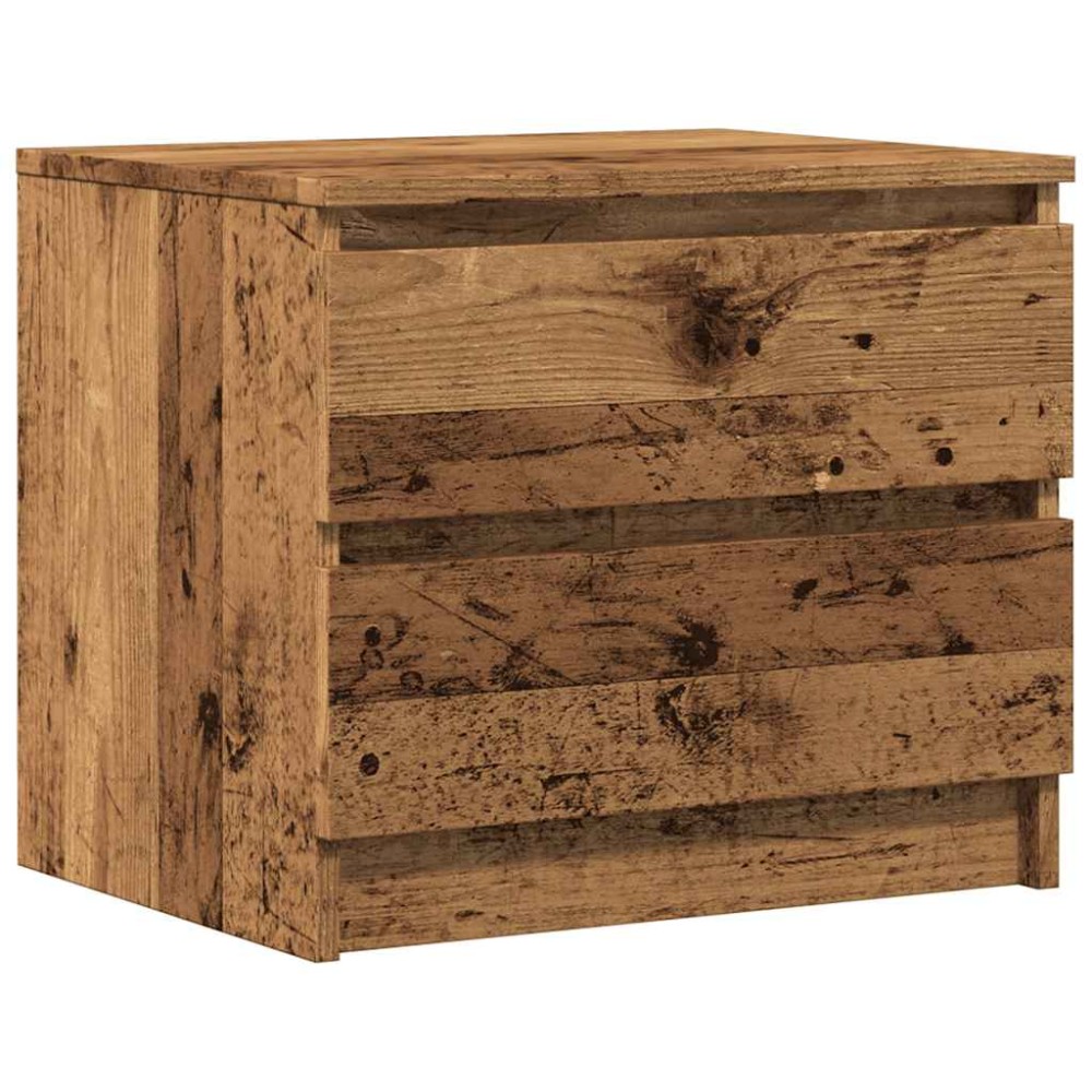 vidaXL Κομοδίνο Όψη Παλαιού Ξύλου 50x40x43.5 εκ. από Επεξ. Ξύλο