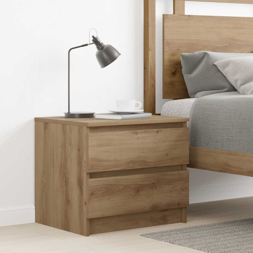vidaXL Κομοδίνο Αρτισιανή Δρυς 50x40x43.5 εκ. από Επεξεργασμένο Ξύλο