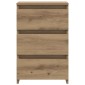 vidaXL Κομοδίνα 2 τεμ.Αρτισιανή Δρυς 40x35x62,5 εκ. Επεξ. Ξύλο