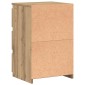 vidaXL Κομοδίνα 2 τεμ.Αρτισιανή Δρυς 40x35x62,5 εκ. Επεξ. Ξύλο