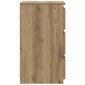 vidaXL Κομοδίνα 2 τεμ.Αρτισιανή Δρυς 40x35x62,5 εκ. Επεξ. Ξύλο