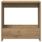 vidaXL Side Table Artisan Oak 50x26x50 cm Κατασκευασμένο ξύλο