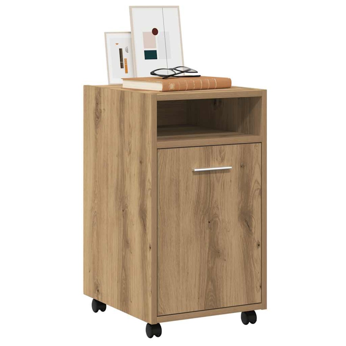 ντουλάπι vidaXL με ροδάκια Artisan Oak 33x38x60 cm Κατασκευασμένο ξύλο
