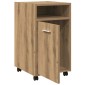 ντουλάπι vidaXL με ροδάκια Artisan Oak 33x38x60 cm Κατασκευασμένο ξύλο