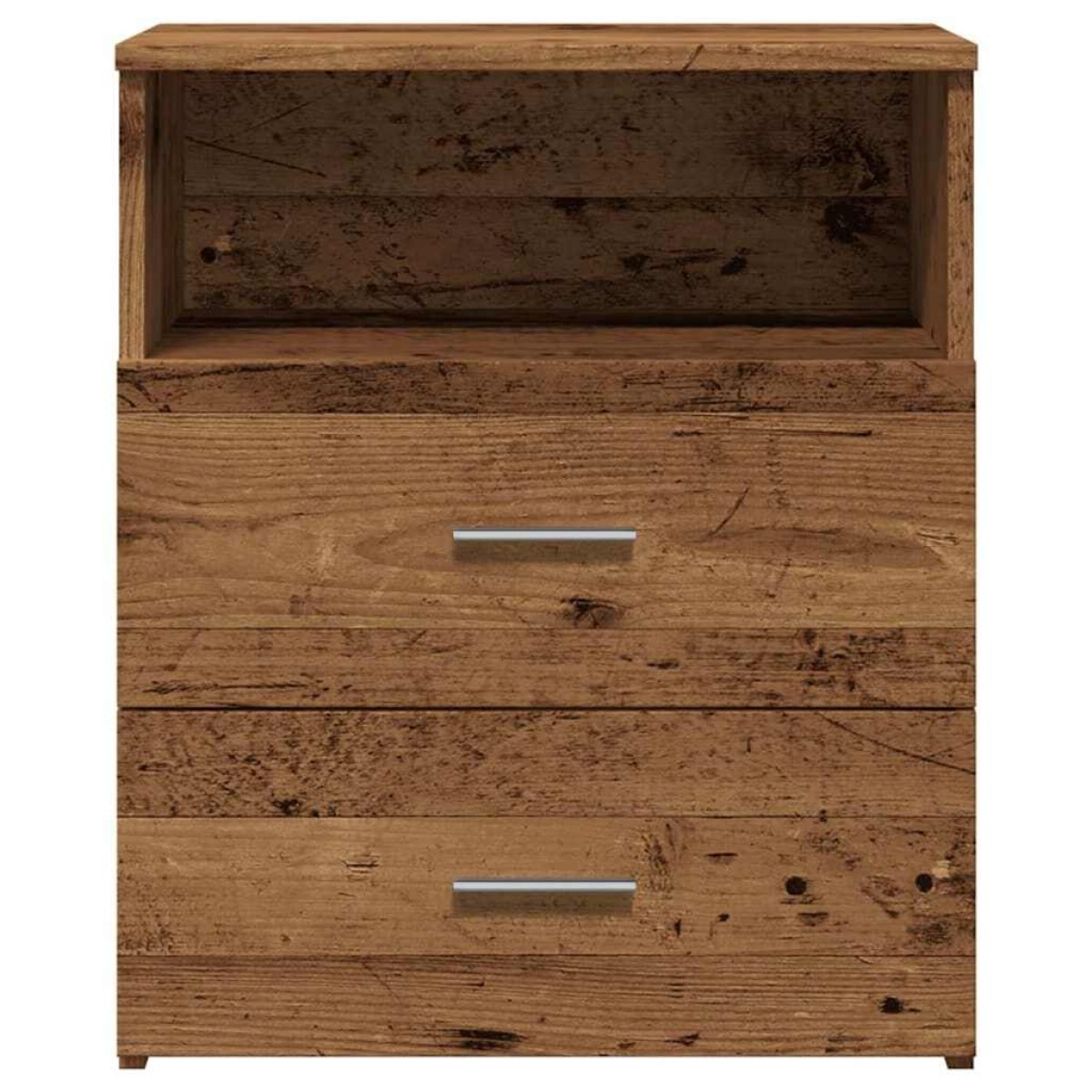 vidaXL Κομοδίνο Όψη Παλαιού Ξύλου 50x32x60 εκ. από Επεξ. Ξύλο
