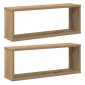 vidaXL Ράφια κύβων τοίχου 2 τεμάχια Artisan Oak Κατασκευασμένο ξύλο