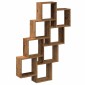 vidaXL Ράφι κύβος τοίχου Παλιό ξύλο 90x15x119,5 cm Κατασκευασμένο ξύλο