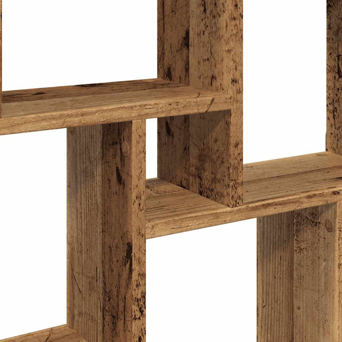 vidaXL Ράφι κύβος τοίχου Παλιό ξύλο 90x15x119,5 cm Κατασκευασμένο ξύλο