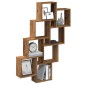 vidaXL Ράφι κύβος τοίχου Παλιό ξύλο 90x15x119,5 cm Κατασκευασμένο ξύλο