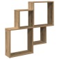 vidaXL Ράφι τοίχου Artisan Oak 80x15x78,5 cm Κατασκευασμένο ξύλο
