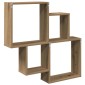 vidaXL Ράφι τοίχου Artisan Oak 80x15x78,5 cm Κατασκευασμένο ξύλο