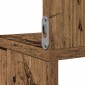 vidaXL Γωνιακή Ραφιέρα Τοίχου Παλιό Ξύλο 20x20x127,5 εκ. Μοριοσανίδα