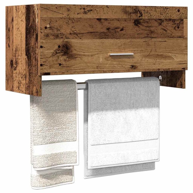 vidaXL Ντουλάπα παλαιού ξύλου 70x32,5x35 cm Ξύλινο μηχανουργικό ξύλο