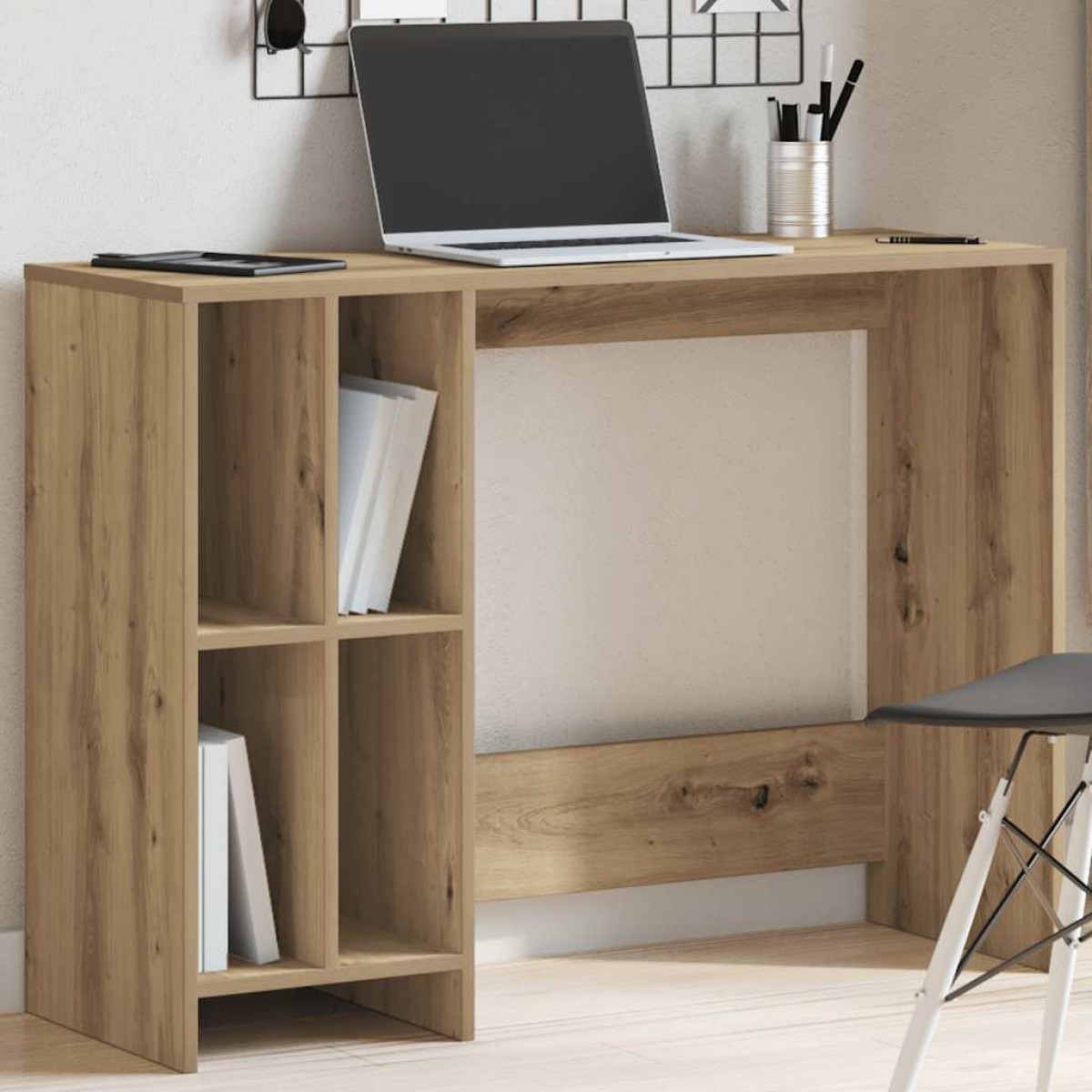 vidaXL Γραφείο Αρτισιανή Δρυς 102,5x35x75 εκ. από Επεξεργασμένο Ξύλο