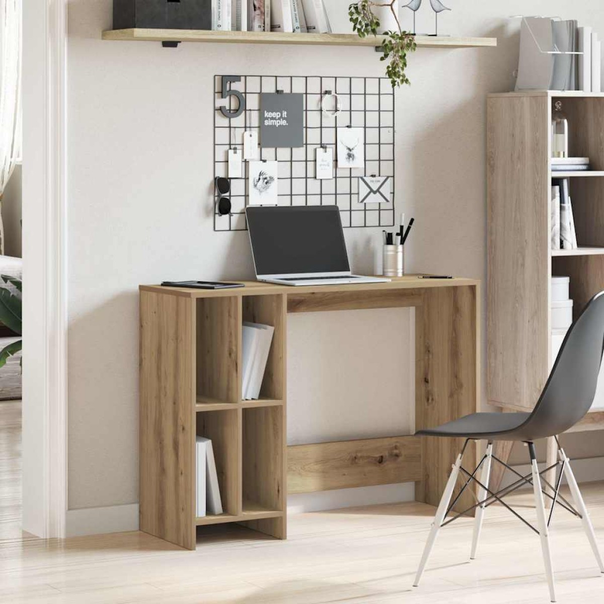 vidaXL Γραφείο Αρτισιανή Δρυς 102,5x35x75 εκ. από Επεξεργασμένο Ξύλο