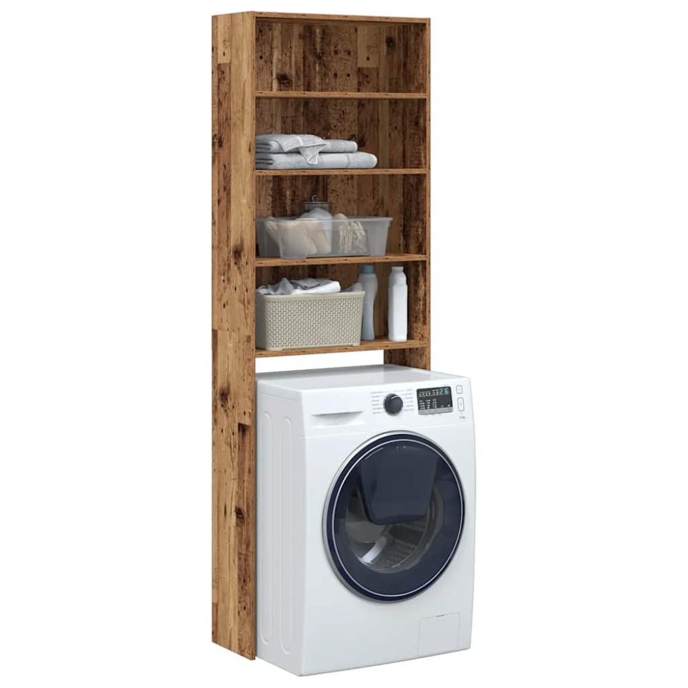 vidaXL Ντουλάπι πλυντηρίου ρούχων Παλιό ξύλο 64x24x190 cm