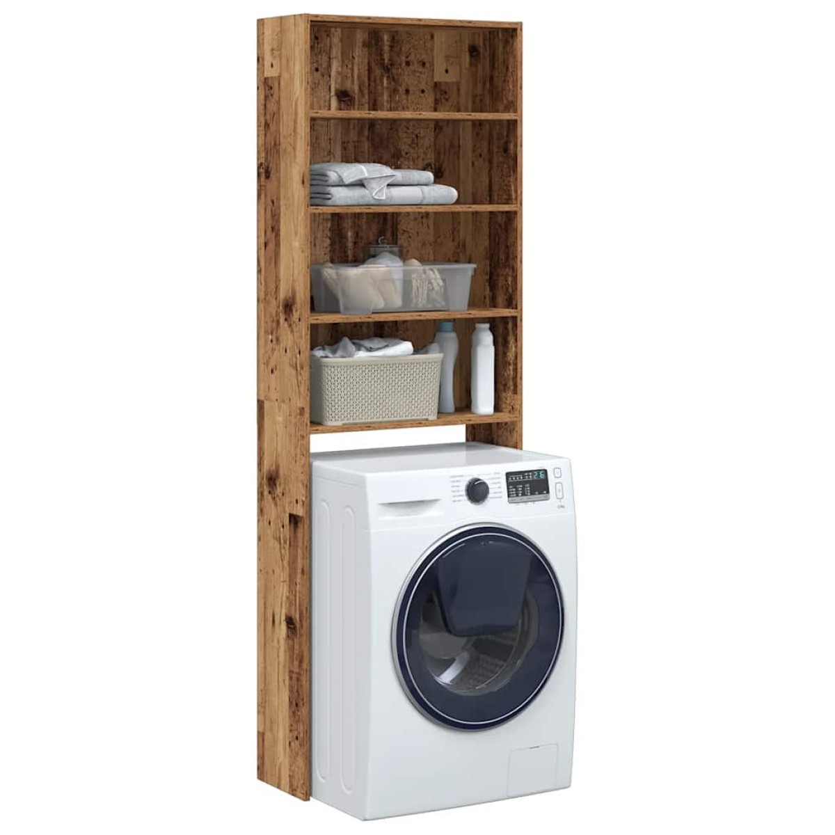 vidaXL Ντουλάπι πλυντηρίου ρούχων Παλιό ξύλο 64x24x190 cm