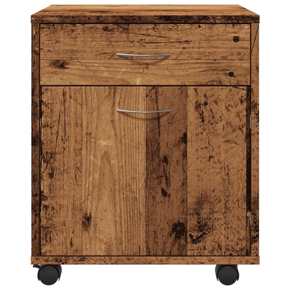 vidaXL Τροχήλατο ντουλάπι παλιού ξύλου 45x38x54 cm Ξύλο μηχανής