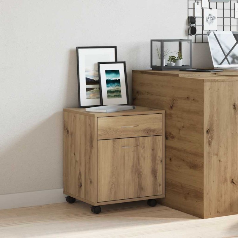 vidaXL Τροχήλατο ντουλάπι Artisan Oak 45x38x54 cm Κατασκευασμένο ξύλο