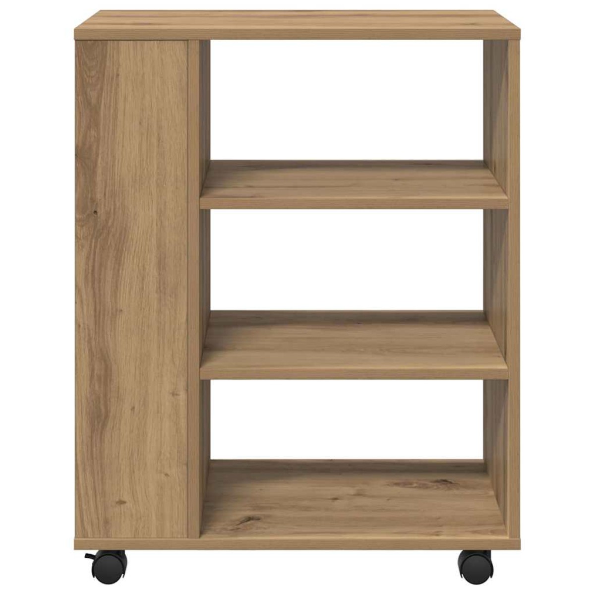 vidaXL Ντουλάπι Τροχήλατο Αρτισιανή Δρυς 60x35x75 εκ. Επεξεργ. Ξύλο