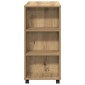 vidaXL Ντουλάπι Τροχήλατο Αρτισιανή Δρυς 60x35x75 εκ. Επεξεργ. Ξύλο