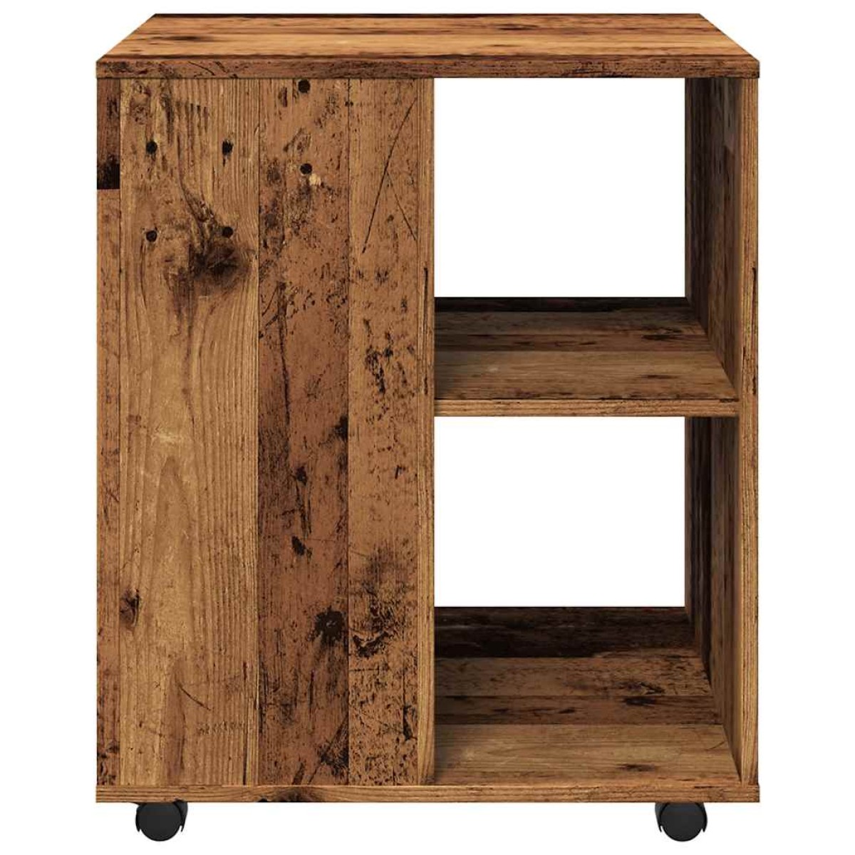 vidaXL Ντουλάπι Τροχήλατο Όψη Παλαιού Ξύλου 60x53x72 εκ. Επεξεργ. Ξύλο