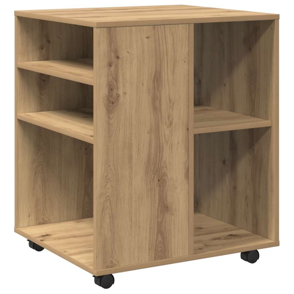 vidaXL Ντουλάπι Τροχήλατο Αρτισιανή Δρυς 60x53x72 εκ. Επεξεργ. Ξύλο