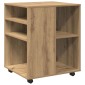 vidaXL Ντουλάπι Τροχήλατο Αρτισιανή Δρυς 60x53x72 εκ. Επεξεργ. Ξύλο