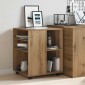vidaXL Ντουλάπι Τροχήλατο Αρτισιανή Δρυς 60x53x72 εκ. Επεξεργ. Ξύλο