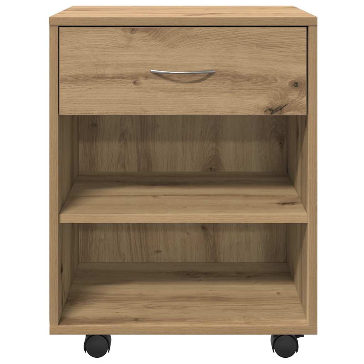 vidaXL Ντουλάπι Τροχήλατο Αρτισιανή Δρυς 46x36x59 εκ. Επεξεργ. Ξύλο