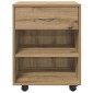 vidaXL Ντουλάπι Τροχήλατο Αρτισιανή Δρυς 46x36x59 εκ. Επεξεργ. Ξύλο