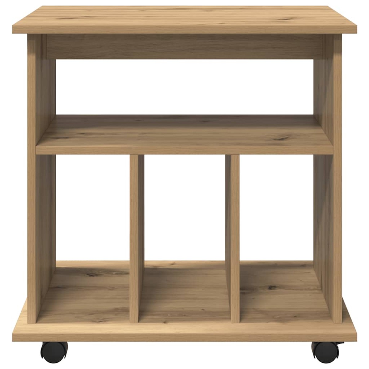 vidaXL Ντουλάπι Τροχήλατο Αρτισιανή Δρυς 60x45x60 εκ. Επεξεργ. Ξύλο