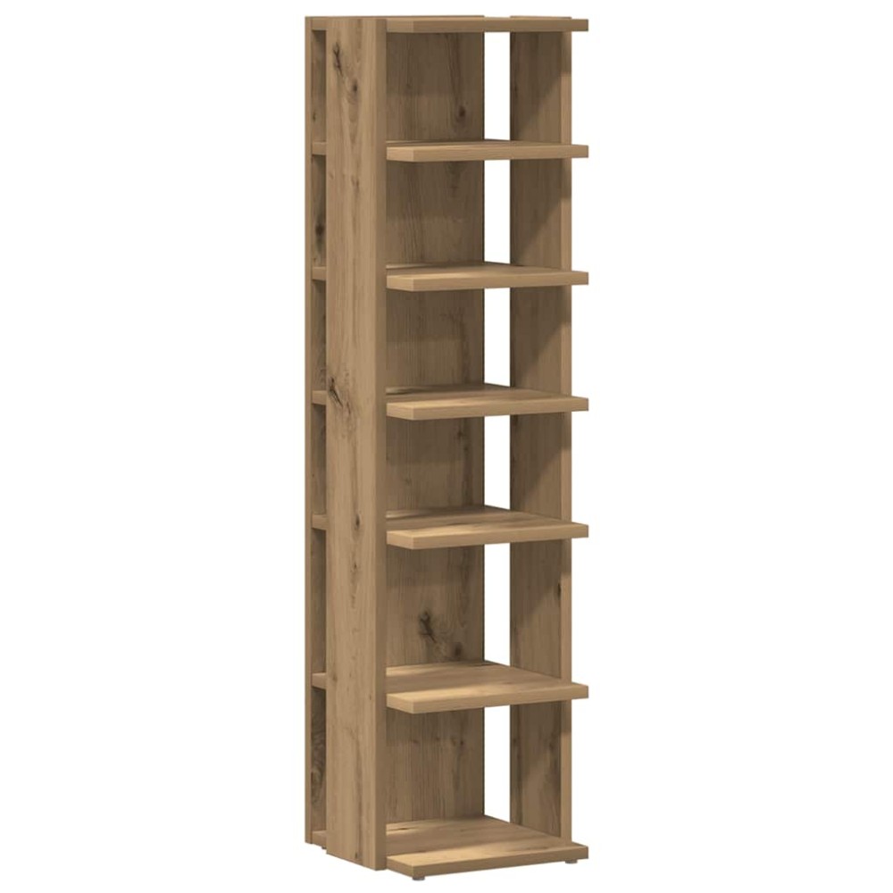 vidaXL Παπουτσοθήκη Χρώμα Αρτισιανή Δρυς 28x27x102 εκ. Επεξ. Ξύλο