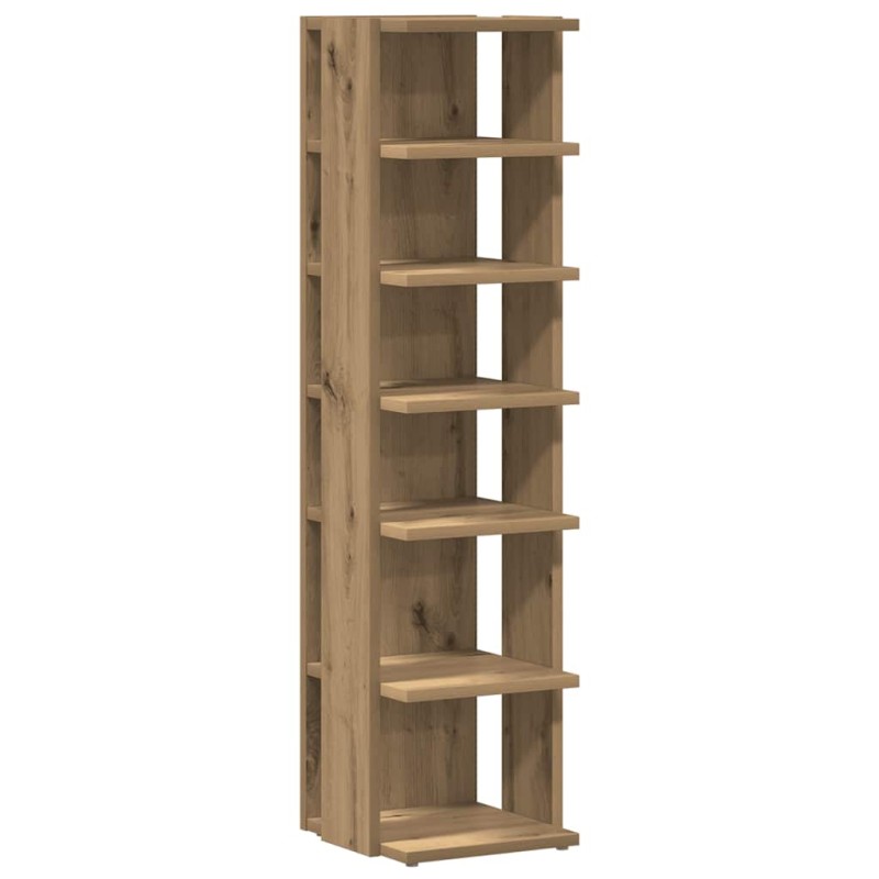 vidaXL Παπουτσοθήκη Χρώμα Αρτισιανή Δρυς 28x27x102 εκ. Επεξ. Ξύλο
