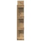 vidaXL Βιβλιοθήκη Αρτισιανή Δρυς 48x25,5x140 εκ. Επεξεργ. Ξύλο