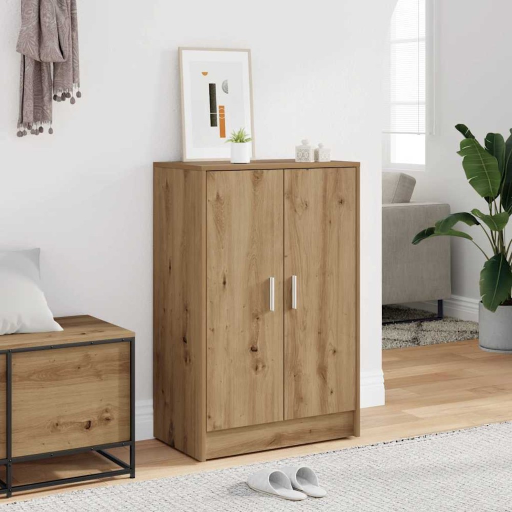 vidaXL Παπουτσοθήκη Αρτισιανή Δρυς 60x35x92 εκ. Επεξεργασμένο Ξύλο