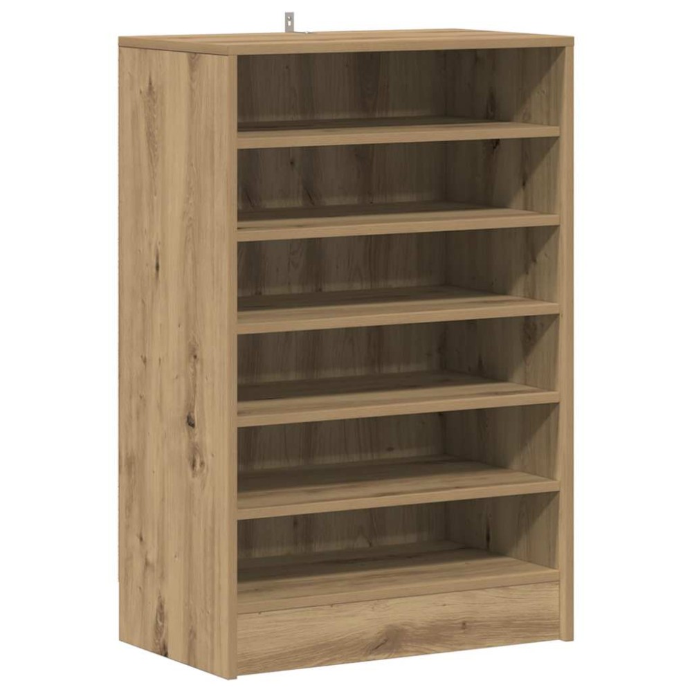 vidaXL Παπουτσοθήκη Αρτισιανή Δρυς 60x35x92 εκ. Επεξεργασμένο Ξύλο
