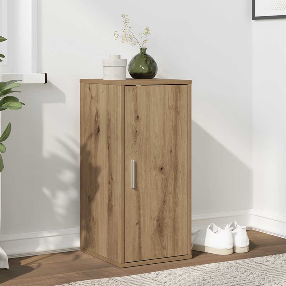vidaXL Παπουτσοθήκη Τεχνίτης Δρυς 32x35x70 εκ. από Επεξεργασμένο Ξύλο
