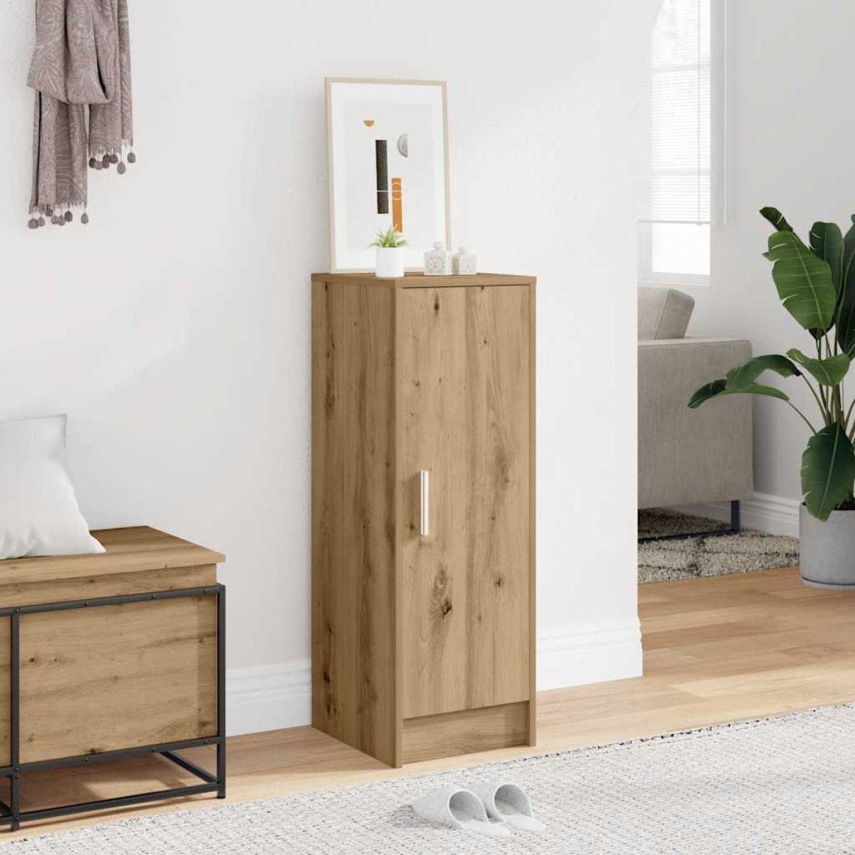 ντουλάπι παπουτσιών vidaXL Παλιό ξύλο 32x35x92 cm Κατασκευασμένο ξύλο