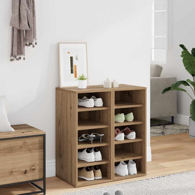 vidaXL Ντουλάπια παπουτσιών 2 τεμ Artisan Oak 32x35x70 cm