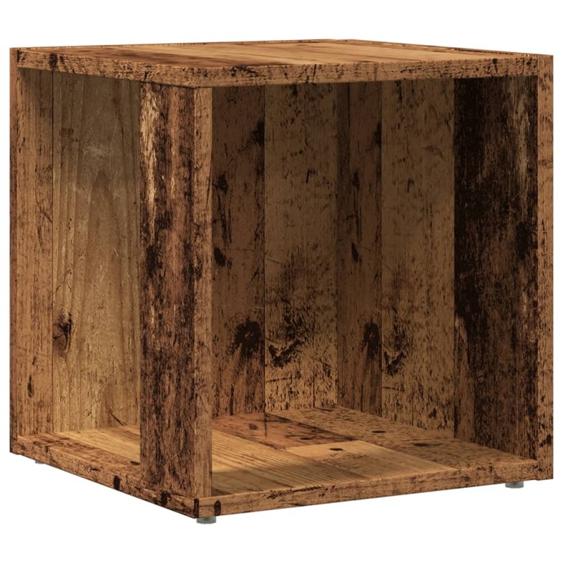 vidaXL Τραπέζι Βοηθητικό Παλαιό Ξύλο 33x33x34 εκ. από Επεξ. Ξύλο