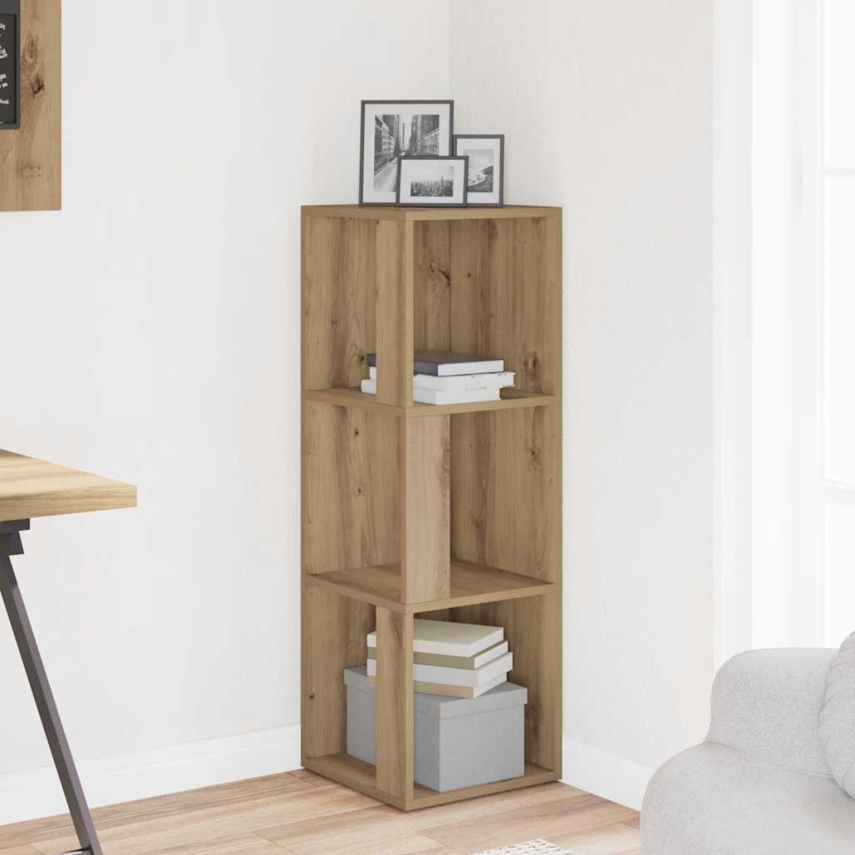 vidaXL Γωνιακό ντουλάπι Artisan Oak 33x33x100 cm Κατασκευασμένο ξύλο