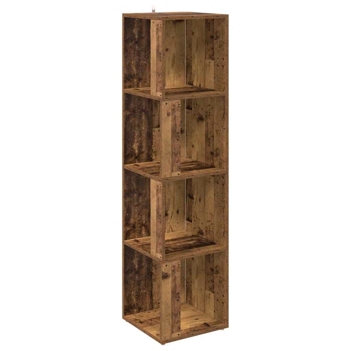 vidaXL Ντουλάπι Γωνία Παλιό Ξύλο 33 x 33 x 132 εκ. από Μοριοσανίδα
