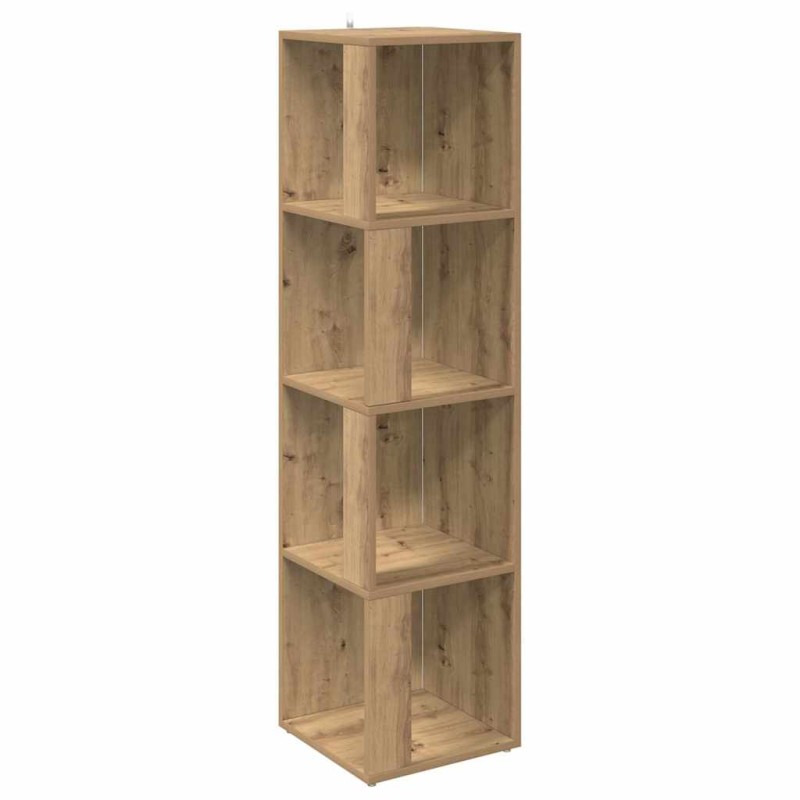vidaXL Γωνιακό Έπιπλο Τεχνίτης δρυς 33x33x132 εκ. από Επεξεργ. Ξύλο