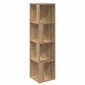 vidaXL Γωνιακό Έπιπλο Τεχνίτης δρυς 33x33x132 εκ. από Επεξεργ. Ξύλο