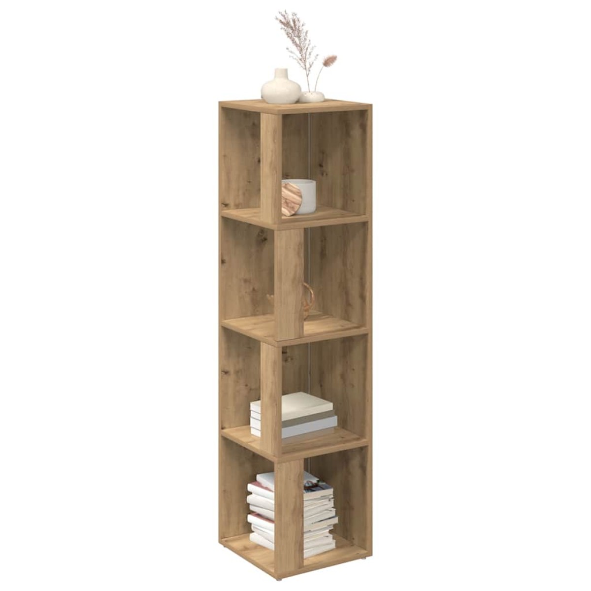vidaXL Γωνιακό Έπιπλο Τεχνίτης δρυς 33x33x132 εκ. από Επεξεργ. Ξύλο