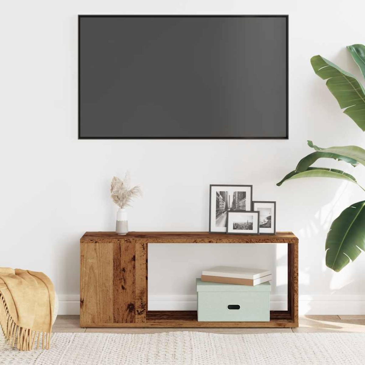 ντουλάπι τηλεόρασης vidaXL Παλιό ξύλο 80x24x32cm Κατασκευασμένο ξύλο