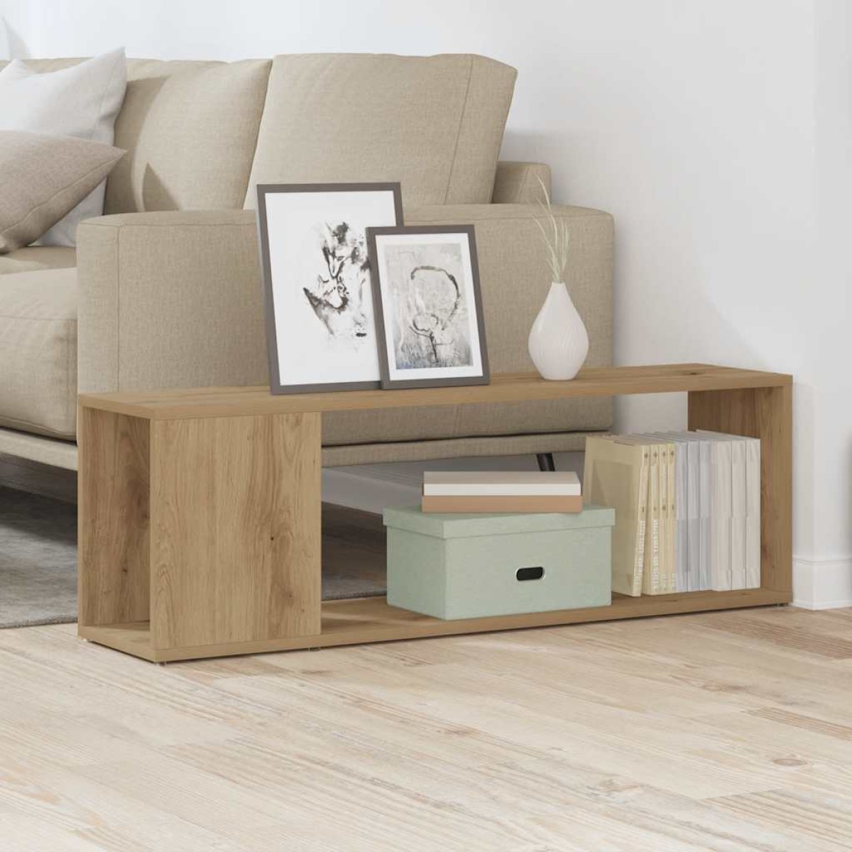 vidaXL Έπιπλο Τηλεόρασης Αρτισιανή Δρυς 100x24x32εκ. από Επεξεργ. Ξύλο